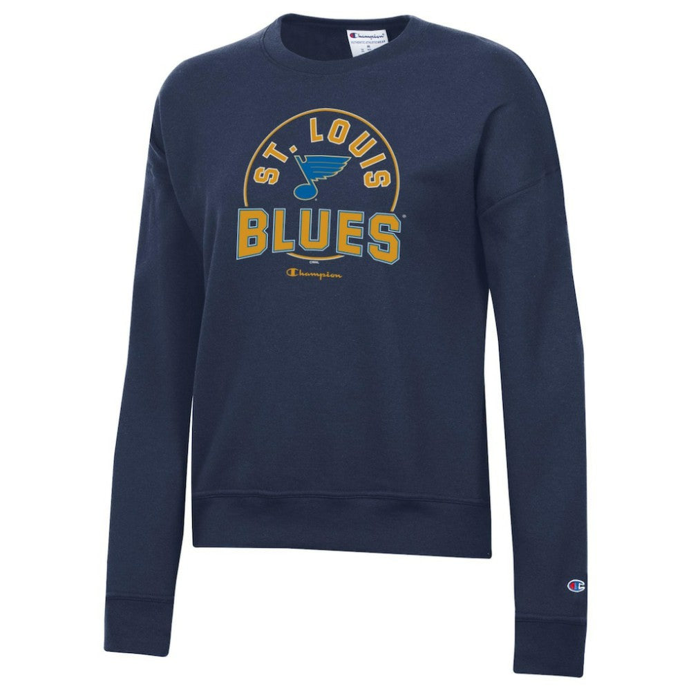 St. Louis Blues Champion Women's Powerblend Pullover Sweatshirt Navy