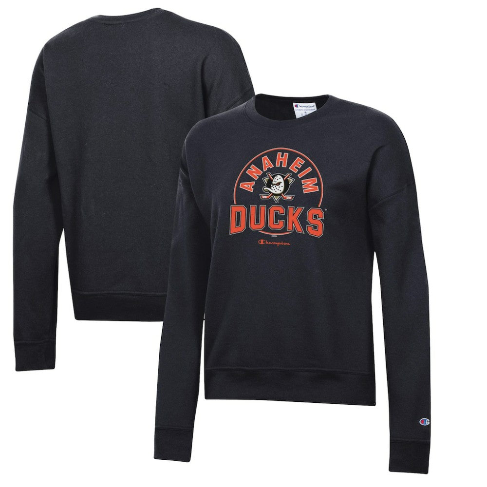 Anaheim Ducks Champion Women's Powerblend Pullover Sweatshirt Black