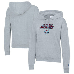 Colorado Avalanche Champion Women's Powerblend Fleece Pullover Hoodie Gray