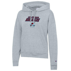 Colorado Avalanche Champion Women's Powerblend Fleece Pullover Hoodie Gray