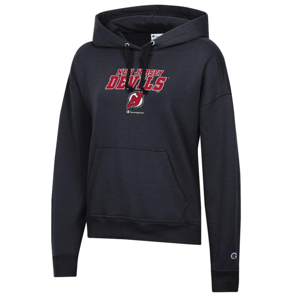 New Jersey Devils Champion Women's Powerblend Fleece Pullover Hoodie Black