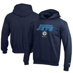Winnipeg Jets Champion Youth Eco Powerblend Pullover Hoodie Navy