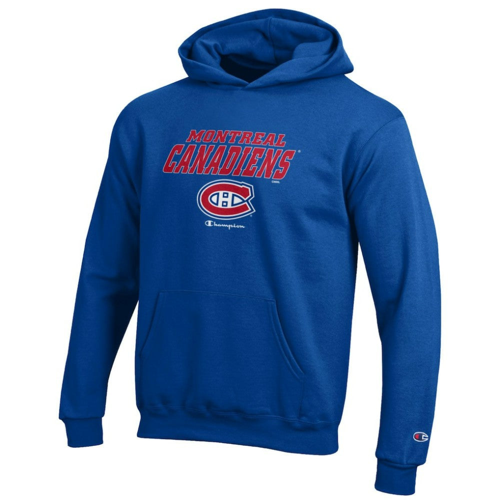 Montreal Canadiens Champion Youth Eco Powerblend Pullover Hoodie Royal