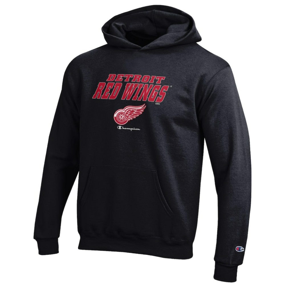 Detroit Red Wings Champion Youth Eco Powerblend Pullover Hoodie Black