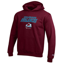 Colorado Avalanche Champion Youth Eco Powerblend Pullover Hoodie Burgundy