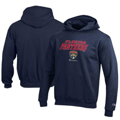 Florida Panthers Champion Youth Eco Powerblend Pullover Hoodie Navy
