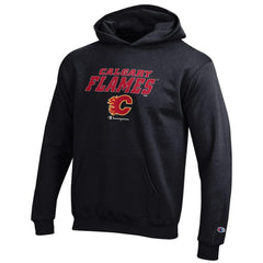 Calgary Flames Champion Youth Eco Powerblend Pullover Hoodie Black