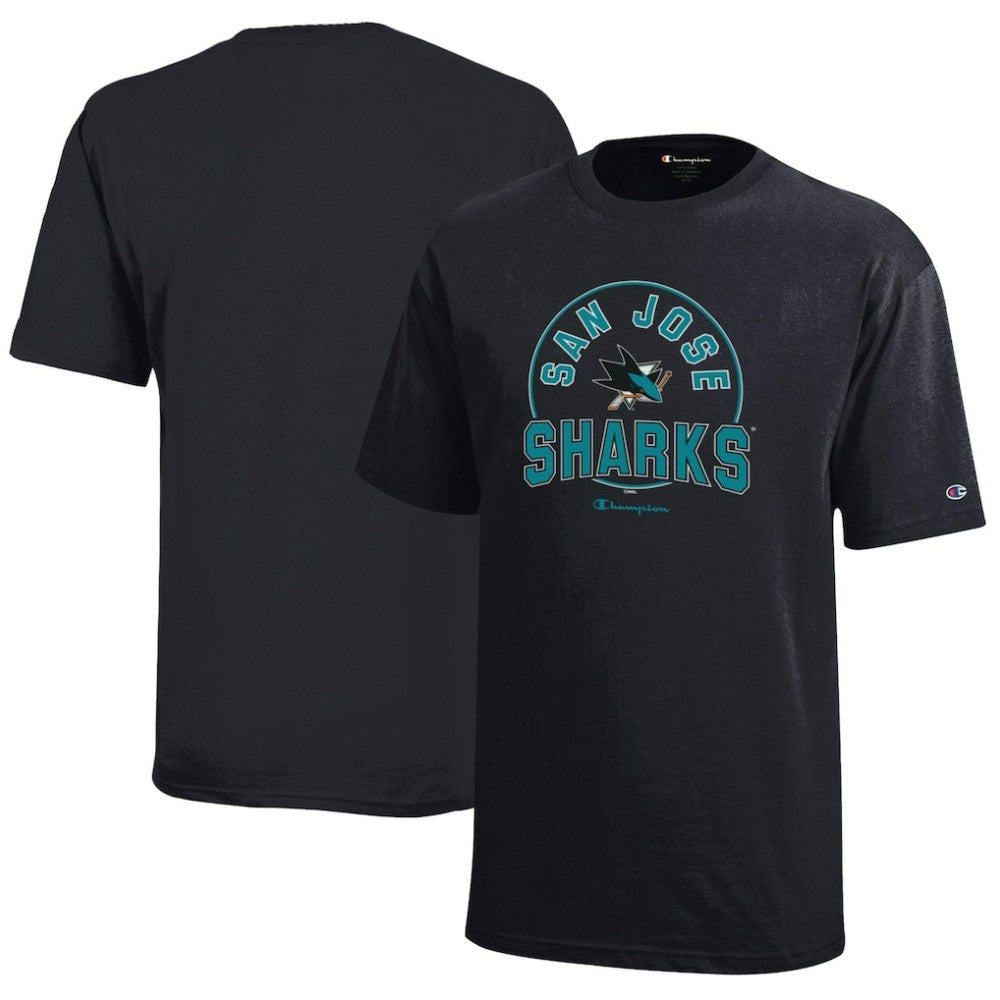 San Jose Sharks Champion Youth Jersey T-Shirt Black
