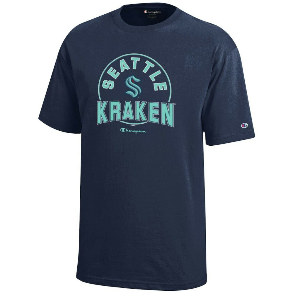 Seattle Kraken Champion Youth Jersey T-Shirt Deep Sea Blue