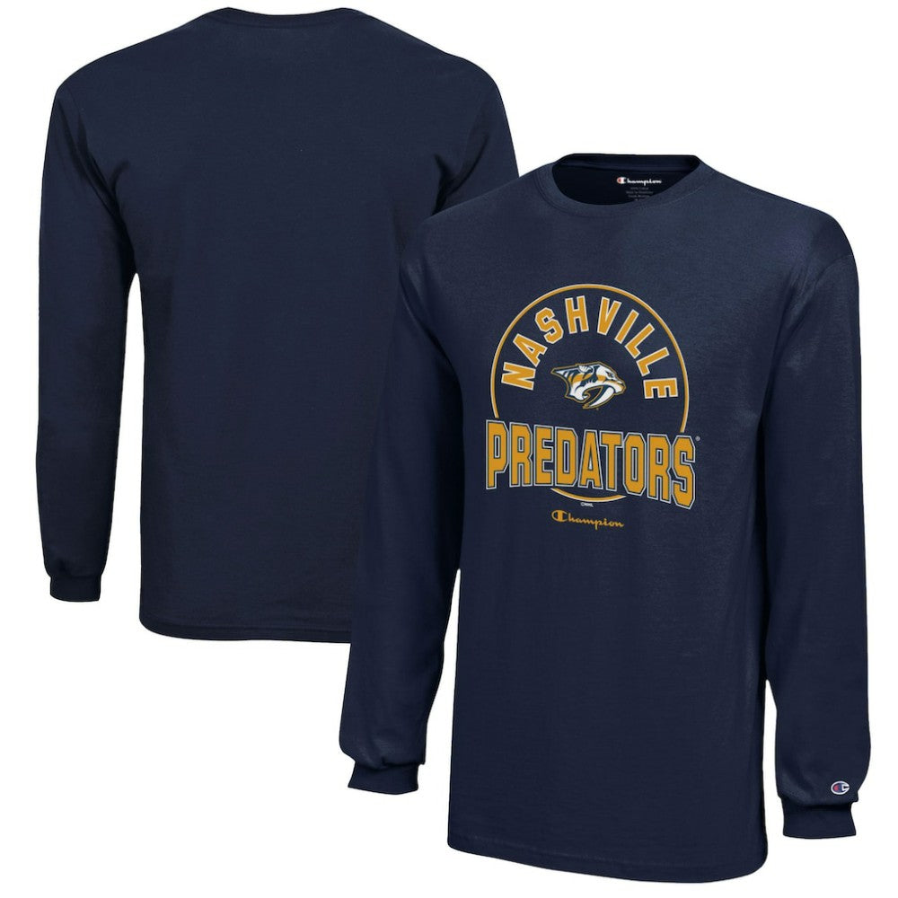 Nashville Predators Champion Youth Long-Sleeve Jersey T-Shirt Navy