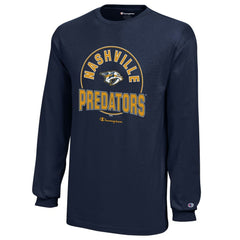 Nashville Predators Champion Youth Long-Sleeve Jersey T-Shirt Navy