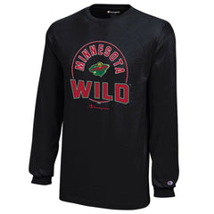 Minnesota Wild Champion Youth Long-Sleeve Jersey T-Shirt Black