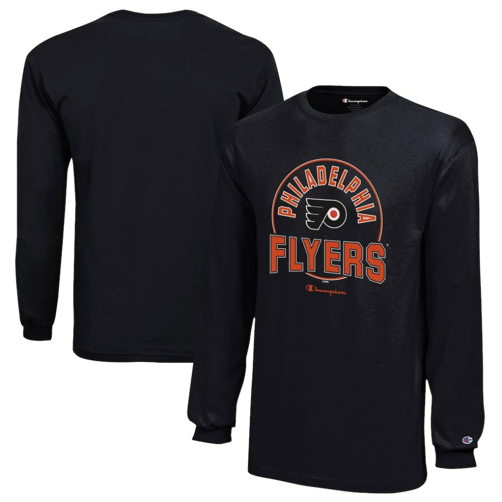 Philadelphia Flyers Champion Youth Long-Sleeve Jersey T-Shirt Black
