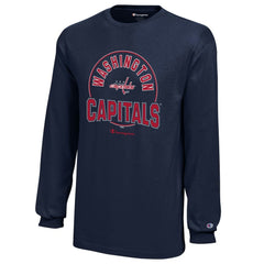 Washington Capitals Champion Youth Long-Sleeve Jersey T-Shirt Navy