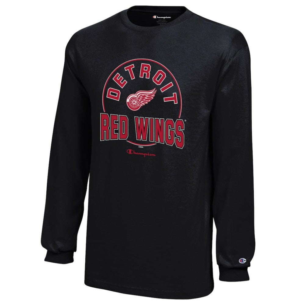 Detroit Red Wings Champion Youth Long-Sleeve Jersey T-Shirt Black