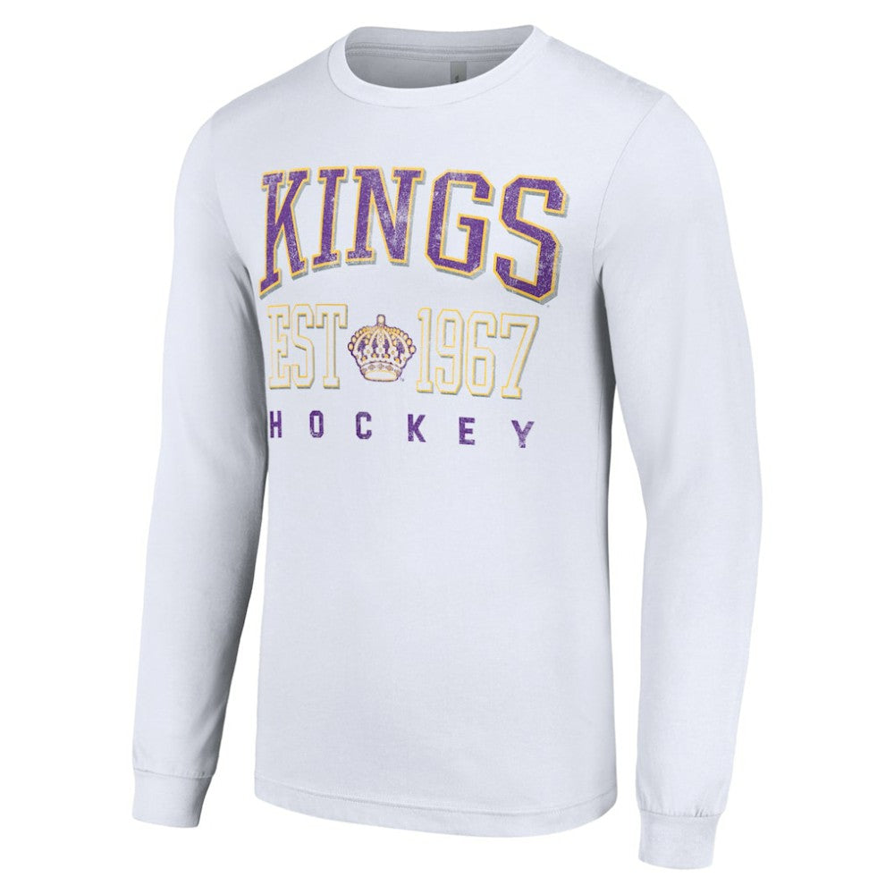 Los Angeles Kings Starter Retro Graphic Long Sleeve Crew T-Shirt White