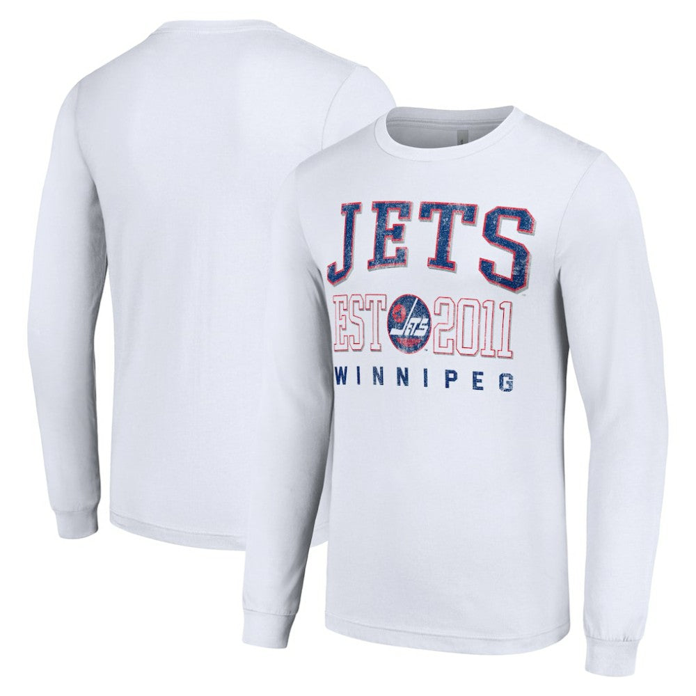 Winnipeg Jets Starter Retro Graphic Long Sleeve Crew T-Shirt White