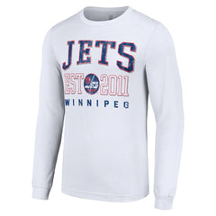 Winnipeg Jets Starter Retro Graphic Long Sleeve Crew T-Shirt White