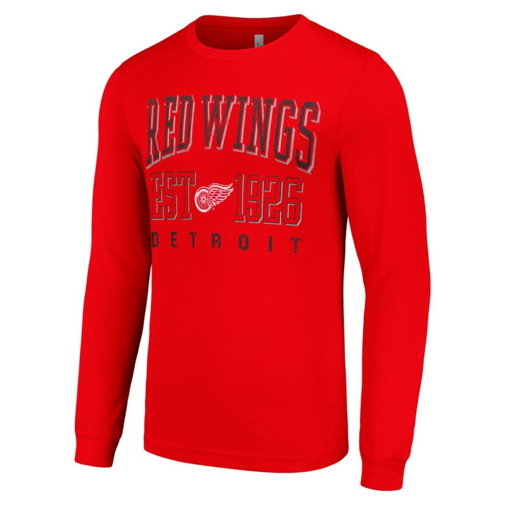 Detroit Red Wings Starter Retro Graphic Long Sleeve Crew T-Shirt Red