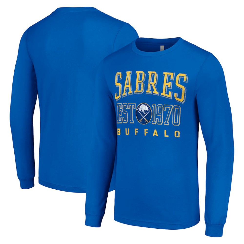Buffalo Sabres Starter Retro Graphic Long Sleeve Crew T-Shirt Royal