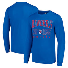New York Rangers Starter Retro Graphic Long Sleeve Crew T-Shirt Royal
