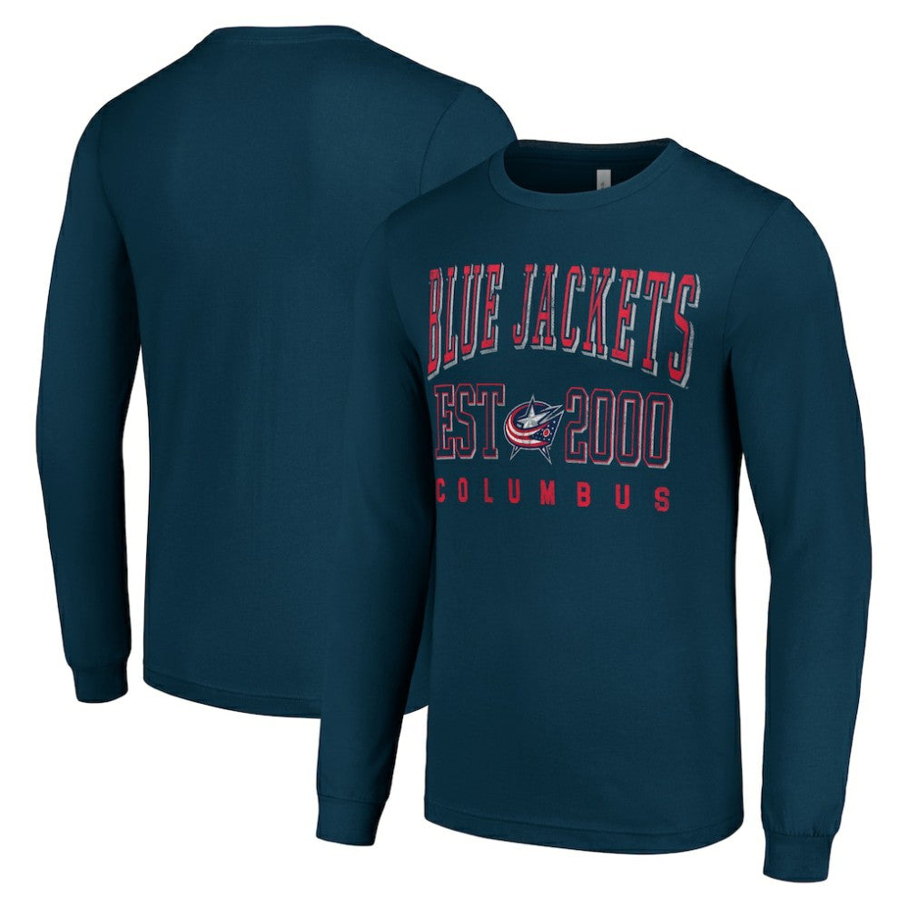 Columbus Blue Jackets Starter Logo Graphic Long Sleeve T-Shirt Navy