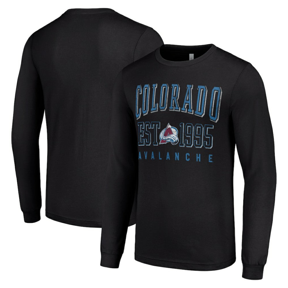 Colorado Avalanche Starter Logo Graphic Long Sleeve T-Shirt Black