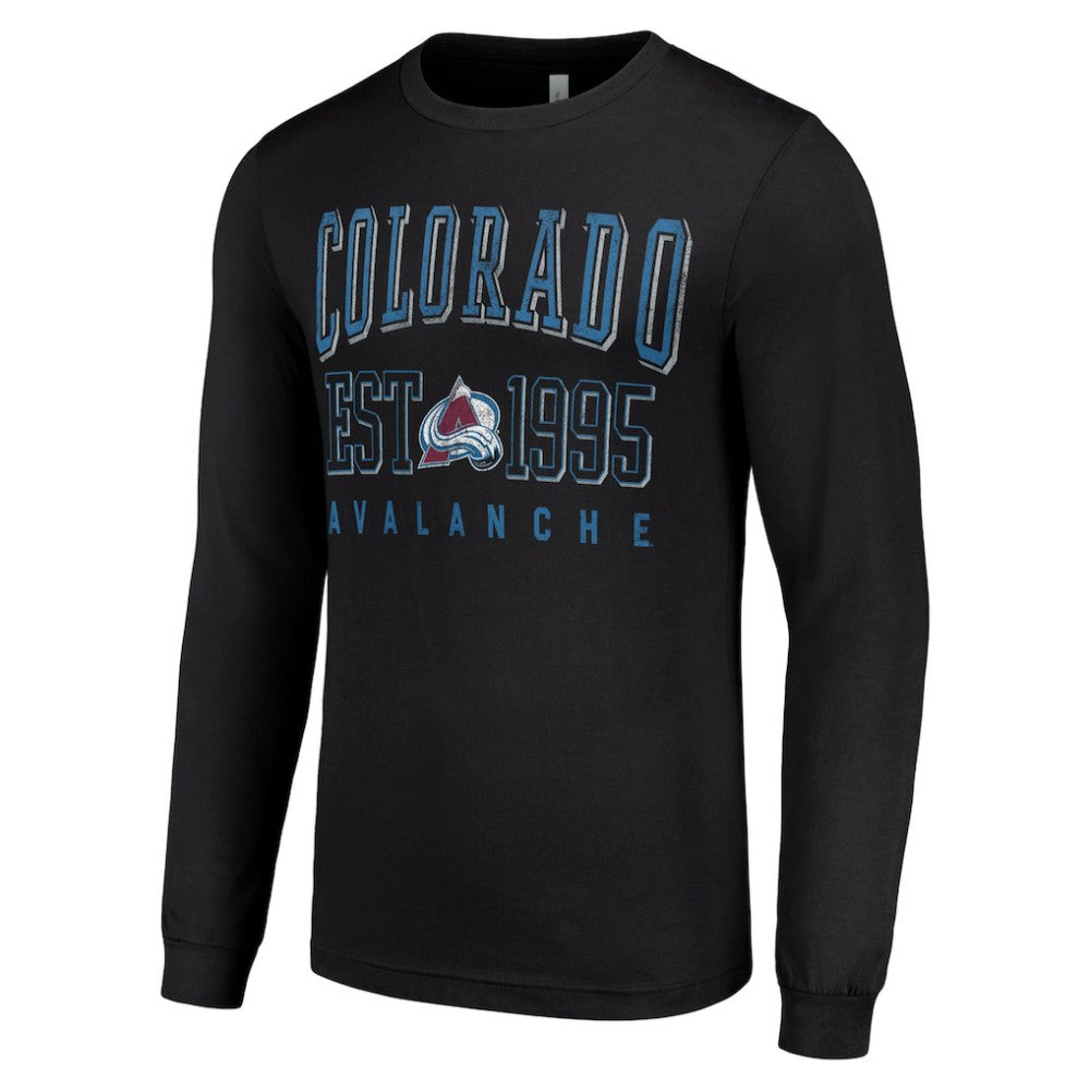 Colorado Avalanche Starter Logo Graphic Long Sleeve T-Shirt Black