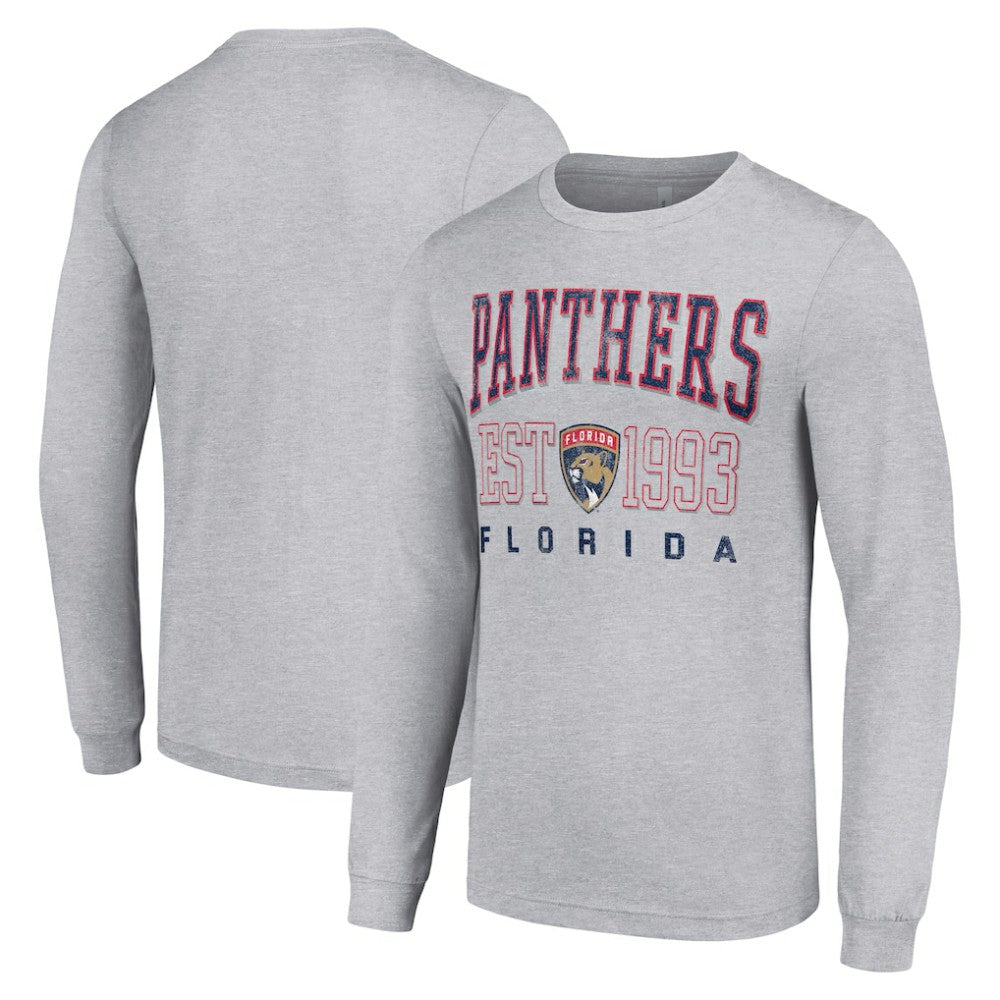 Florida Panthers Starter Logo Graphic Long Sleeve T-Shirt Heather Gray