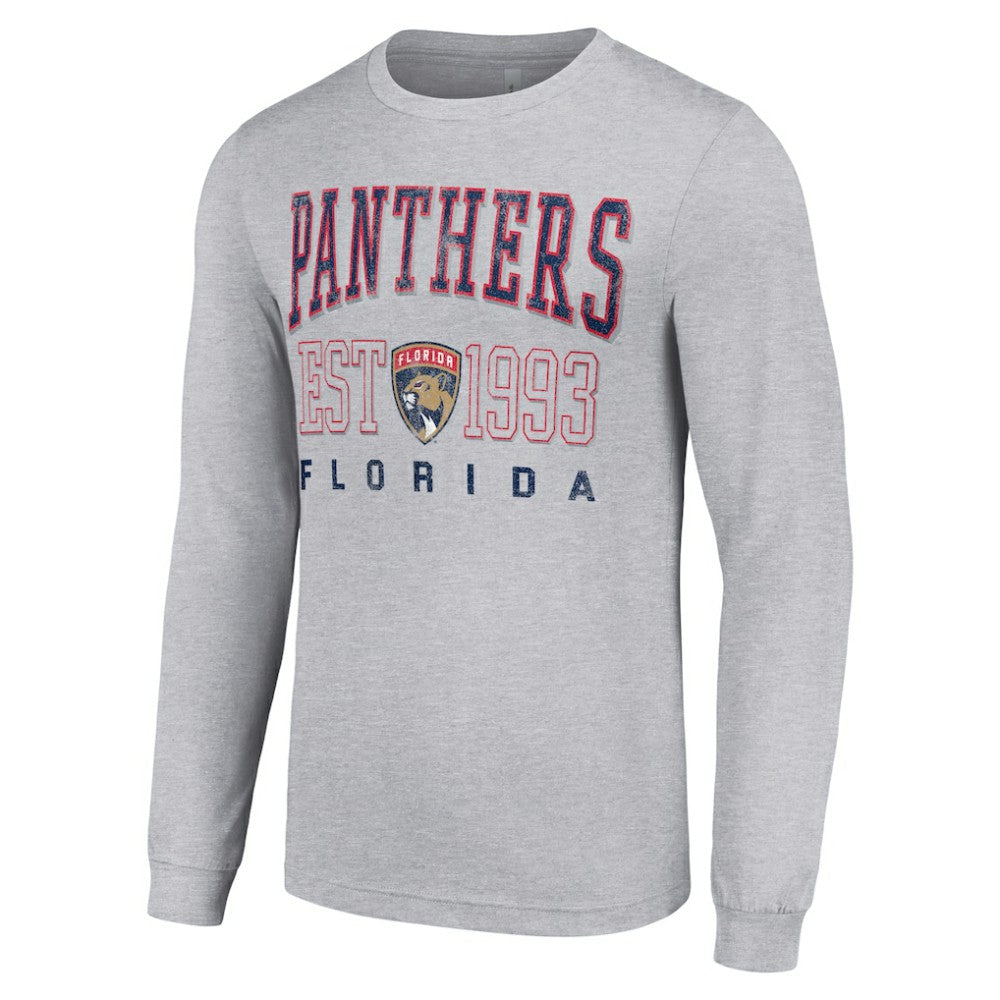Florida Panthers Starter Logo Graphic Long Sleeve T-Shirt Heather Gray