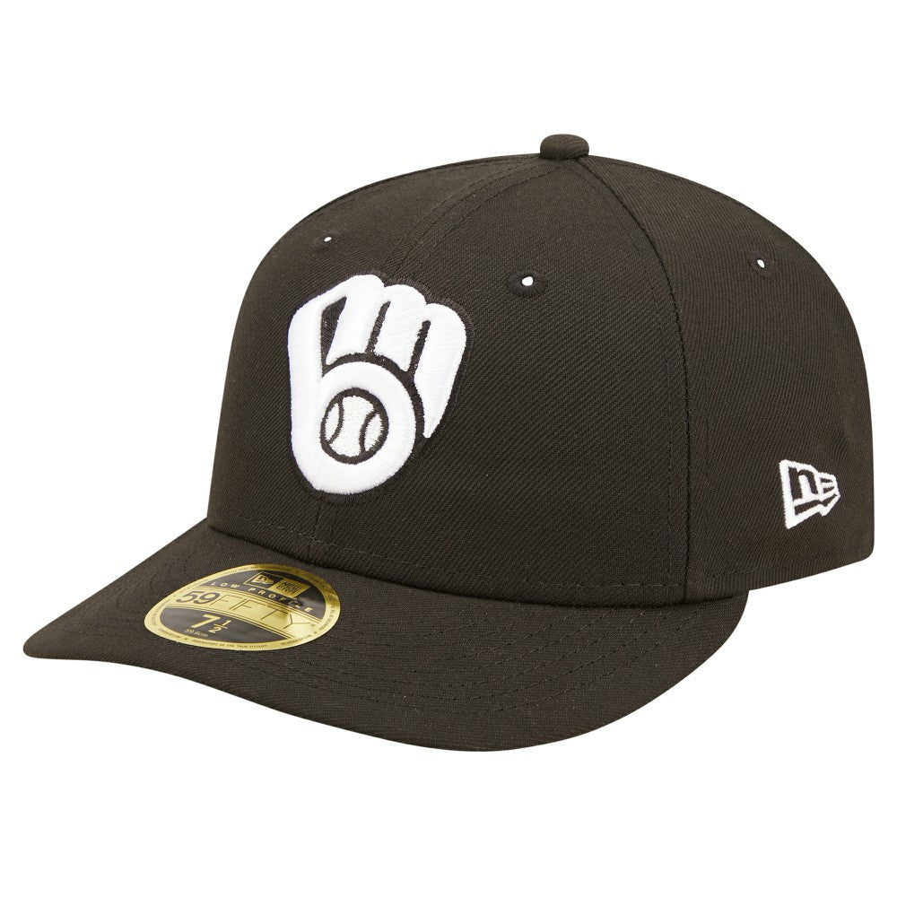 Milwaukee Brewers Low Profile 59FIFTY Fitted Hat Black | New Era