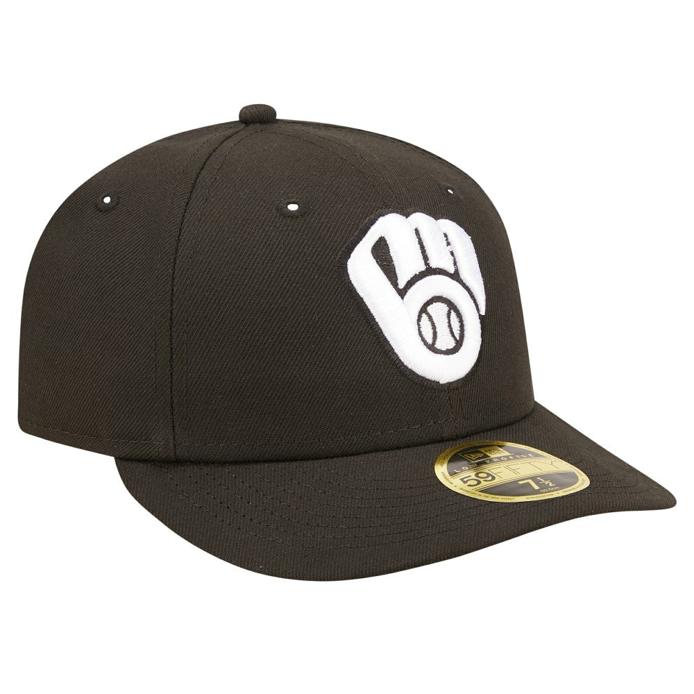 Milwaukee Brewers Low Profile 59FIFTY Fitted Hat Black | New Era