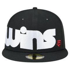 Minnesota Twins Checkered Undervisor 59FIFTY Fitted Hat Black | New Era