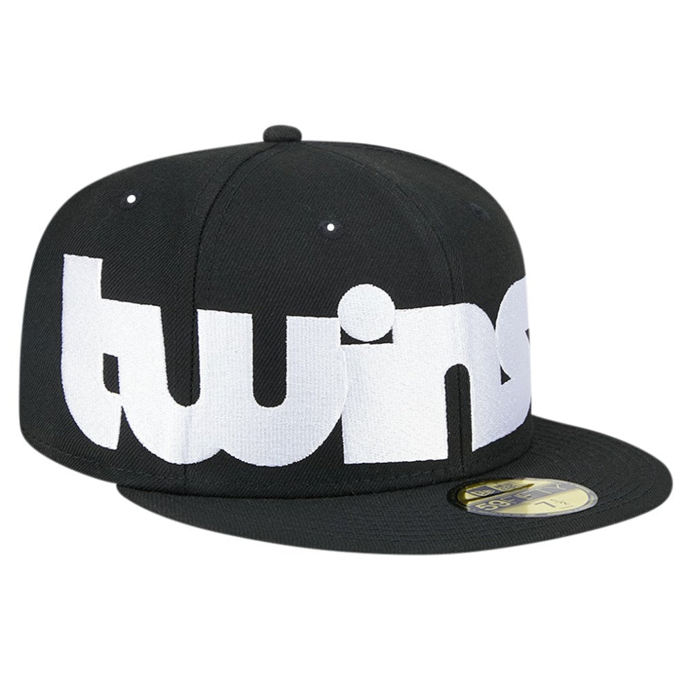 Minnesota Twins Checkered Undervisor 59FIFTY Fitted Hat Black | New Era