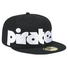 Pittsburgh Pirates Checkered Undervisor 59FIFTY Fitted Hat Black | New Era
