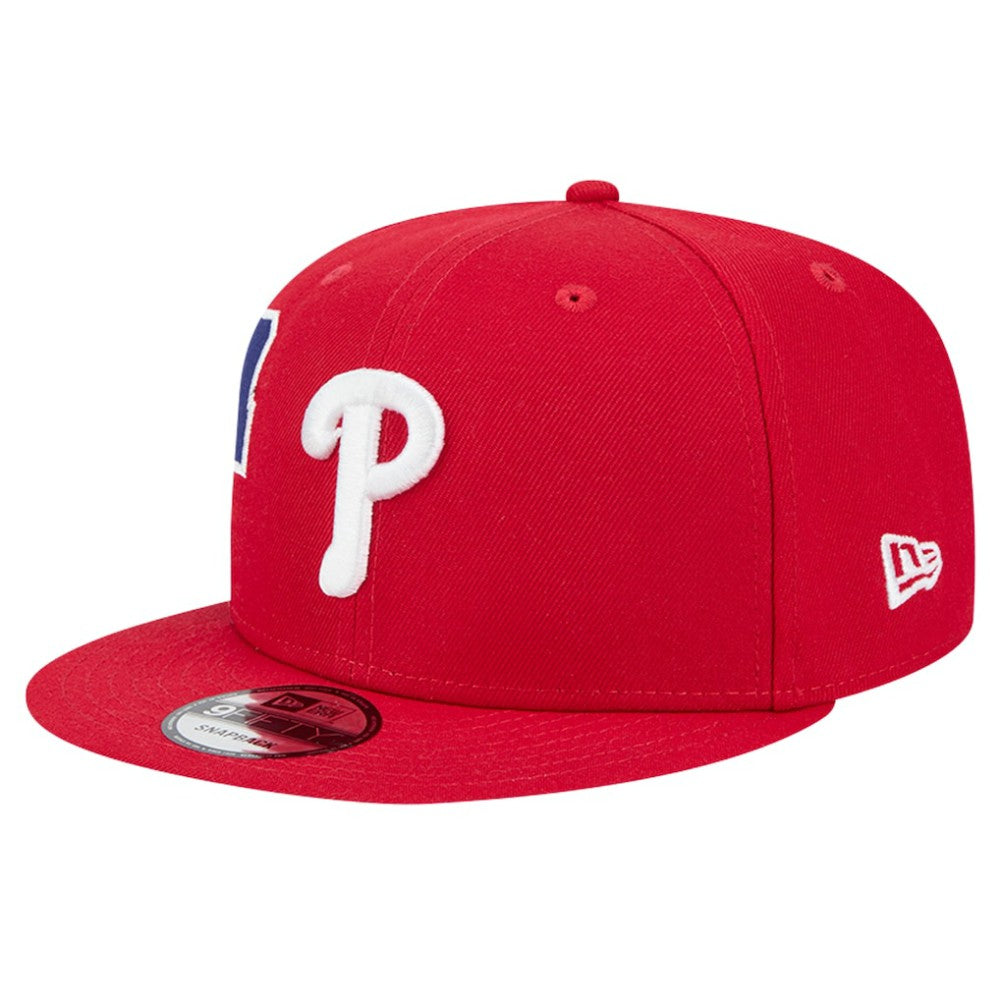 Philadelphia Phillies Logo Strike 9FIFTY Snapback Hat Red | New Era