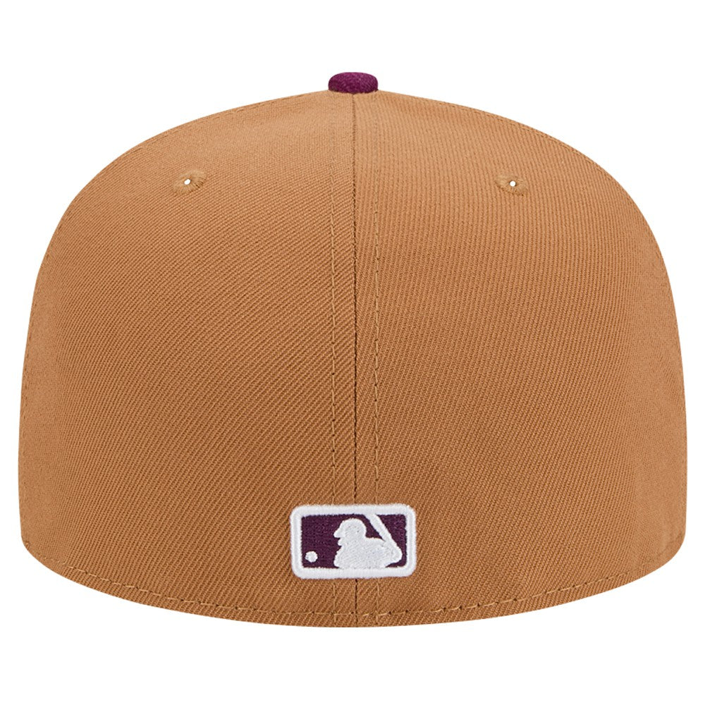Los Angeles Dodgers Two-Tone Color Pack 59FIFTY Fitted Hat Brown/Purple | New Era