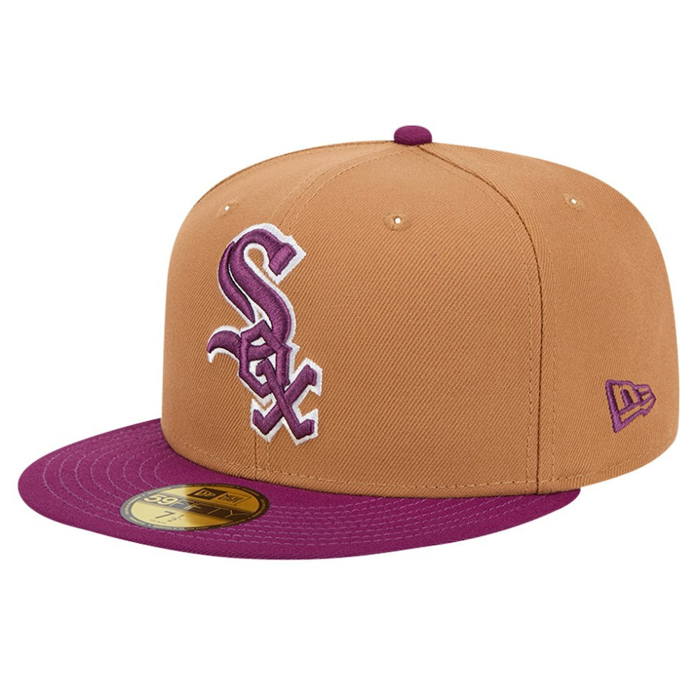 Chicago White Sox Two-Tone Color Pack 59FIFTY Fitted Hat Brown/Purple | New Era