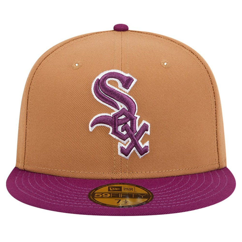 Chicago White Sox Two-Tone Color Pack 59FIFTY Fitted Hat Brown/Purple | New Era