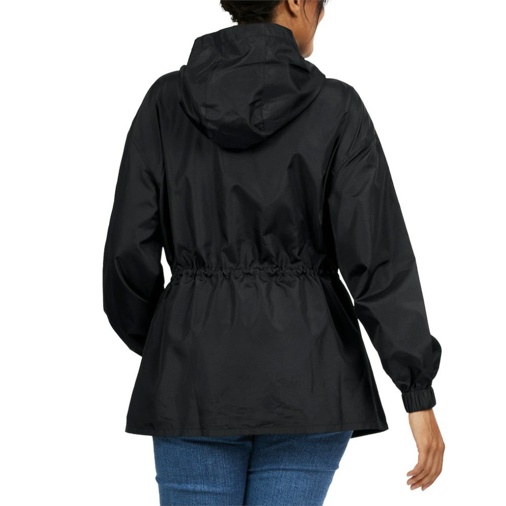San Francisco Giants WEAR by Erin Andrews Women's Full-Zip Windbreaker Hoodie Jacket Black