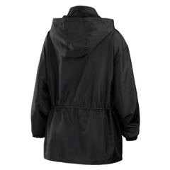 Atlanta Braves WEAR by Erin Andrews Women's Full-Zip Windbreaker Hoodie Jacket Black
