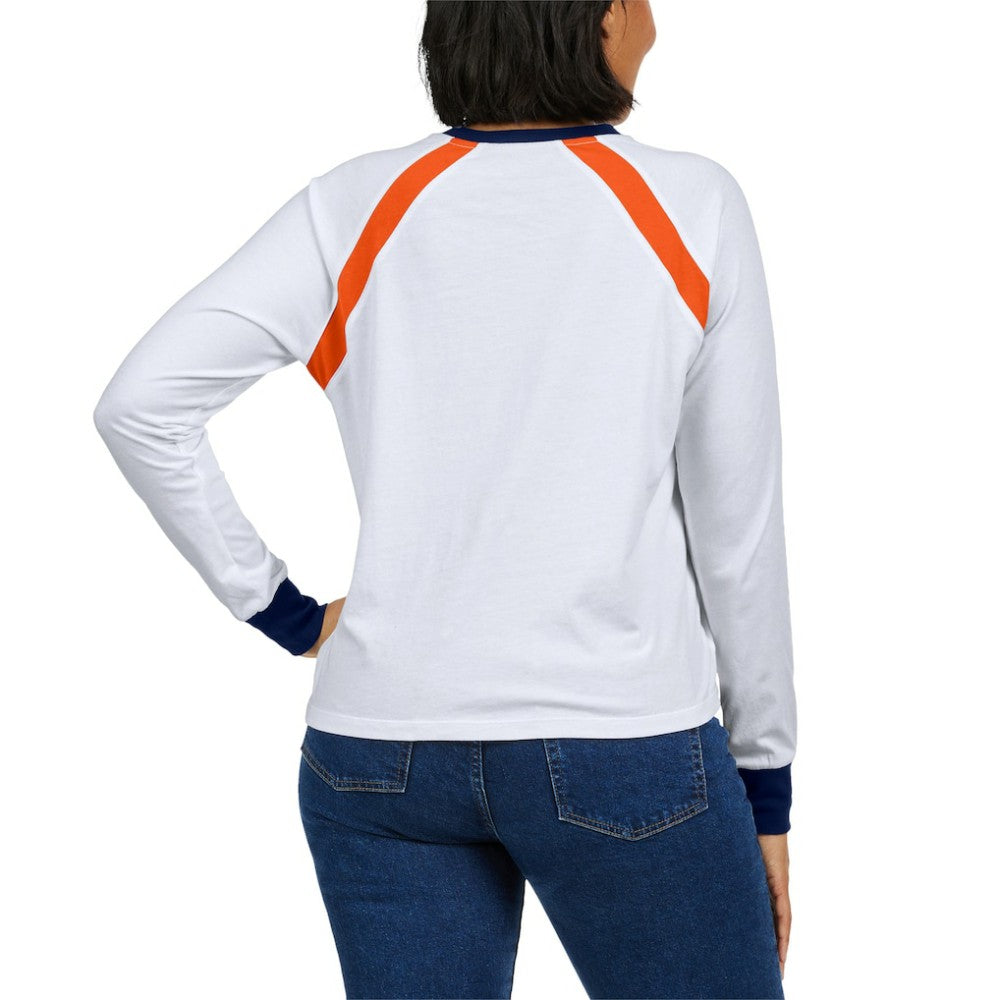 Houston Astros WEAR by Erin Andrews Women's Raglan Long Sleeve T-Shirt White