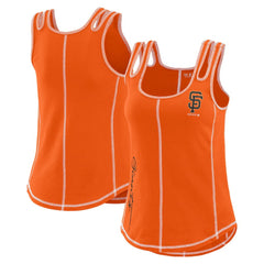 San Francisco Giants WEAR by Erin Andrews Women's Contrast Stitch Tank Top Orange