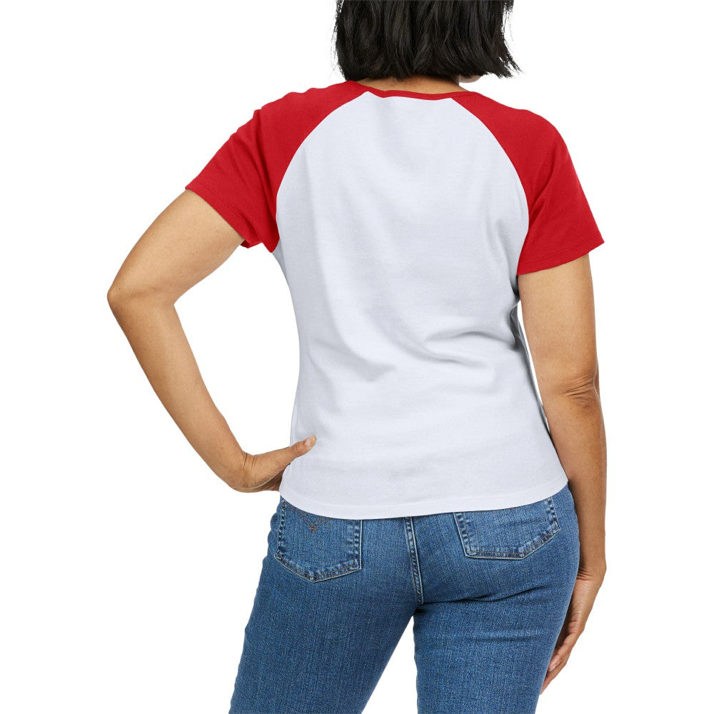 St. Louis Cardinals WEAR by Erin Andrews Women's Fitted Henley Raglan T-Shirt White/Red