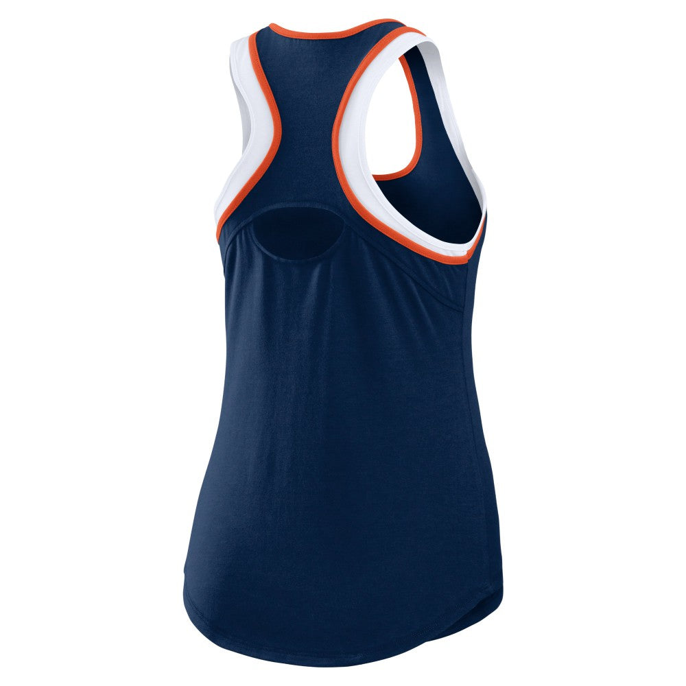 Houston Astros WEAR by Erin Andrews Women's Colorblock Racerback Tank Top Navy