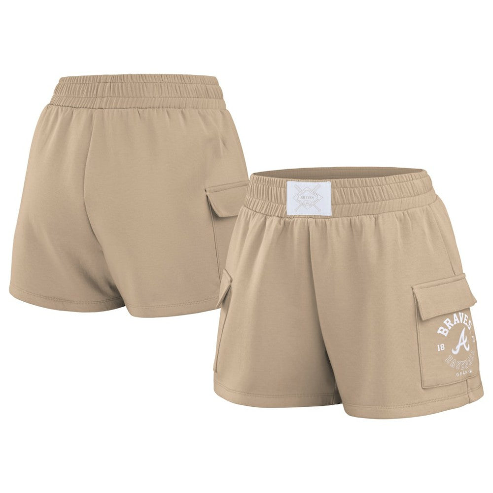 Atlanta Braves WEAR by Erin Andrews Women's Shorts Tan