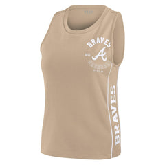 Atlanta Braves WEAR by Erin Andrews Women's Tonal Tank Top Tan
