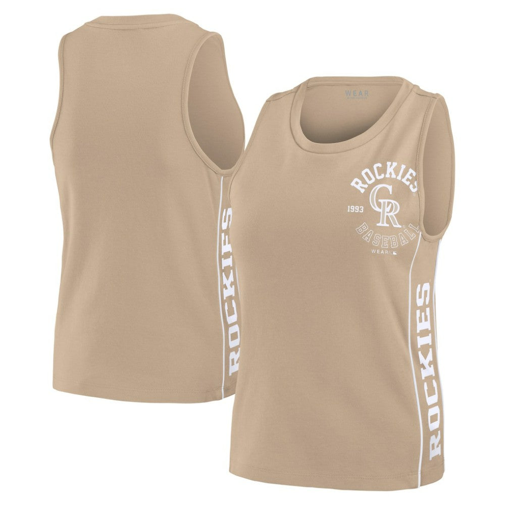 Colorado Rockies WEAR by Erin Andrews Women's Tonal Tank Top Tan