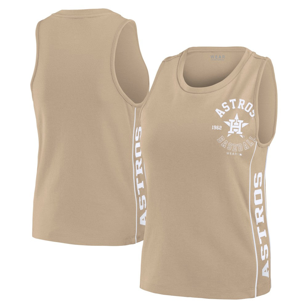 Houston Astros WEAR by Erin Andrews Women's Tonal Tank Top Tan