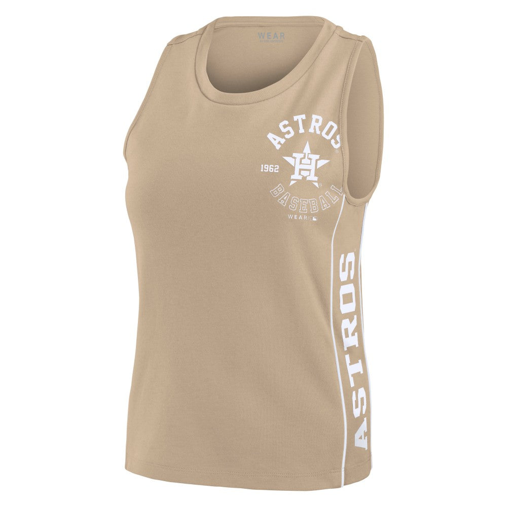 Houston Astros WEAR by Erin Andrews Women's Tonal Tank Top Tan